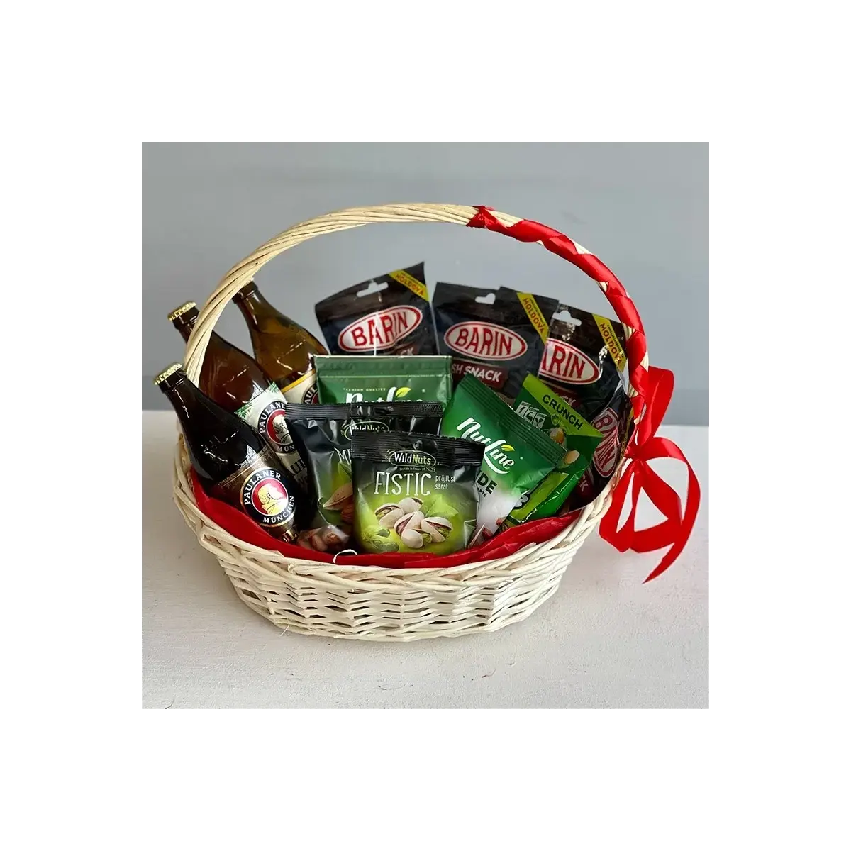 Basket with Beer and Fish