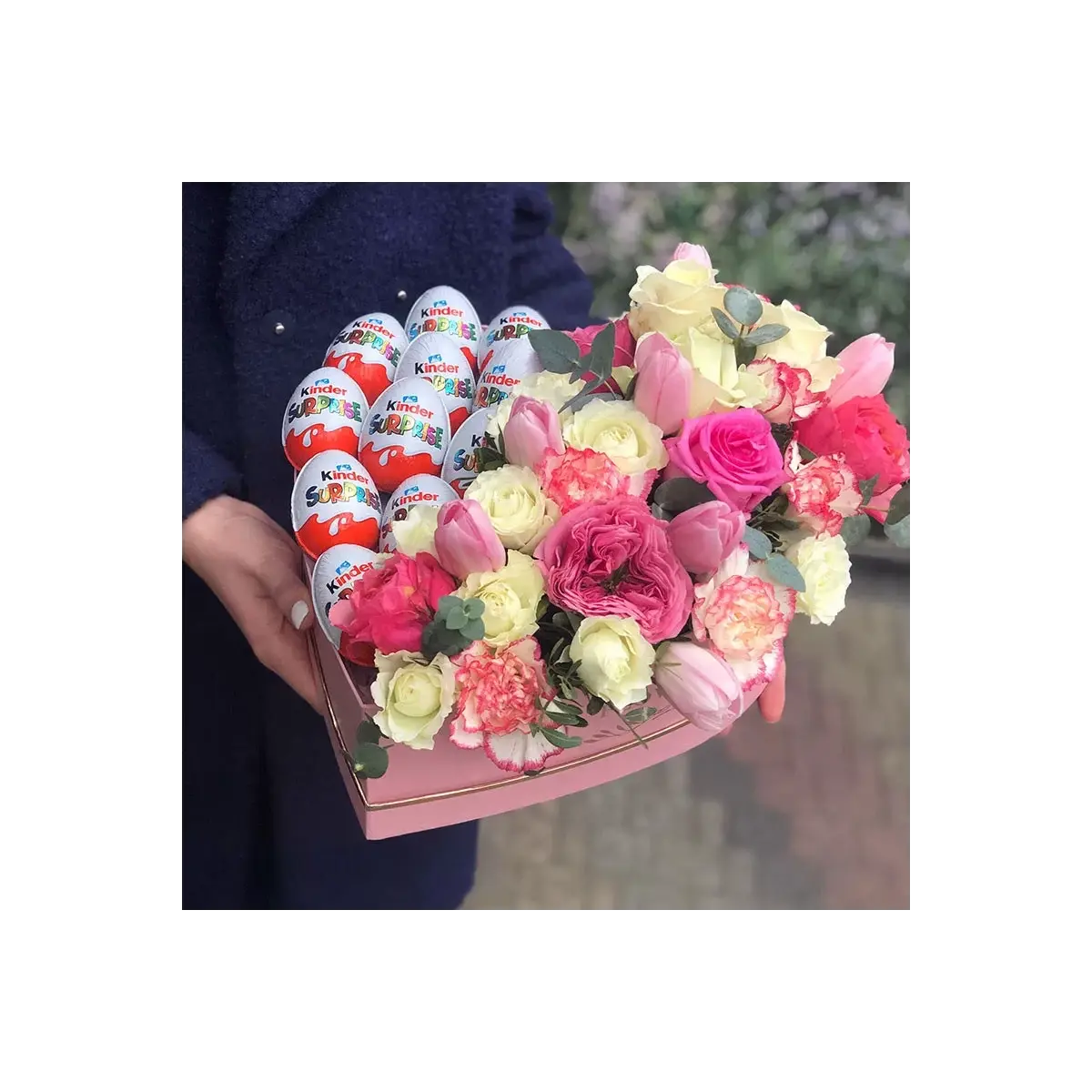 A Heart with Flowers and Kinders