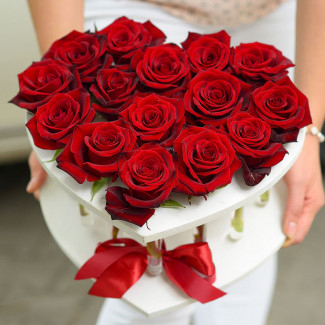 Small Heart of Roses in Tubes