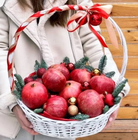 Gift Basket with Pomegranates