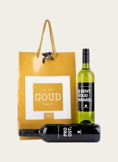 Wine Gift You Are Worth Gold in Gift Bag