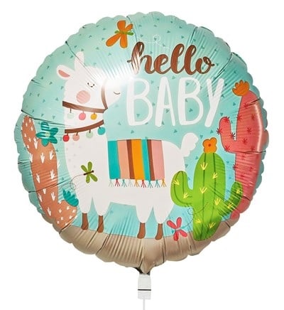 Balloon Llama Hello Baby