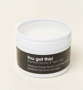 Rockstyle Scented Candle with Tiger Eye - You Got This