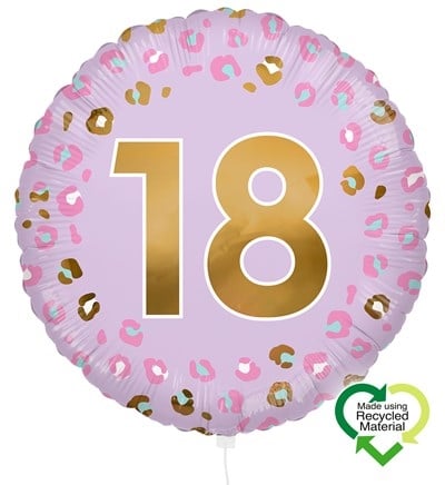 Balloon Birthday 18 Pink Eco