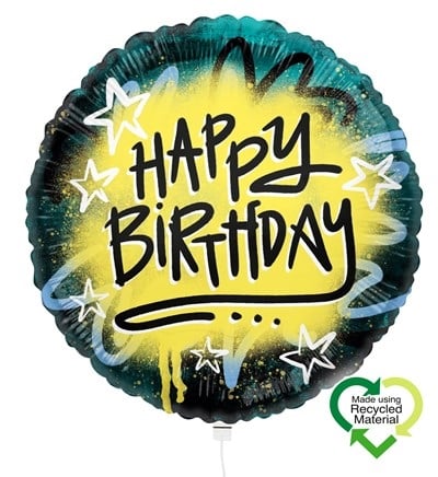 Balloon Happy Birthday Graffiti Eco