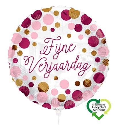 Balloon Happy Birthday Pink and Gold Eco