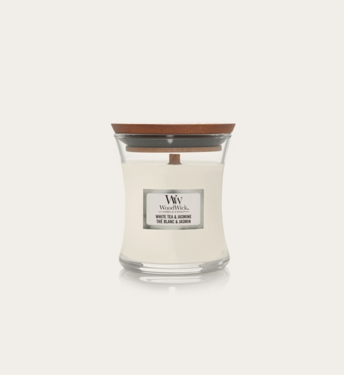 Woodwick Scented Candle Mini White Tea & Jasmin