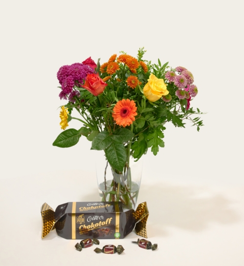 Bouquet of Flowers Colorful Sparkle with Cote dOr Chokotoff