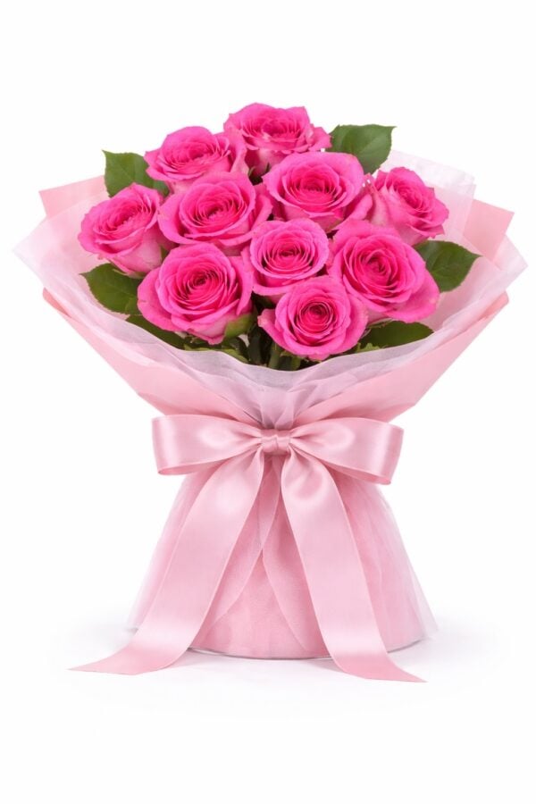 12 Pink Roses