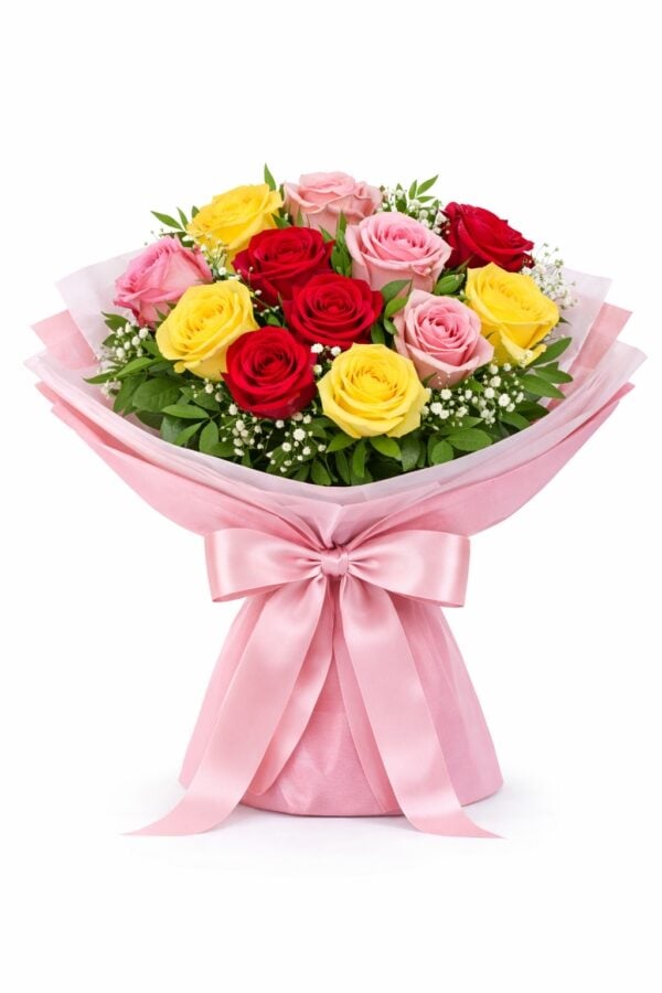 12 Mixed Roses