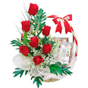Roses and Ferrero Chocolate