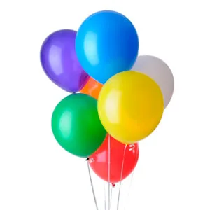Bunch of Colorful Latex Balloons