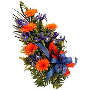Wrapped Bouquet of Orange Gerberas