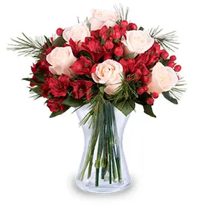 White Roses and Alstroemerias