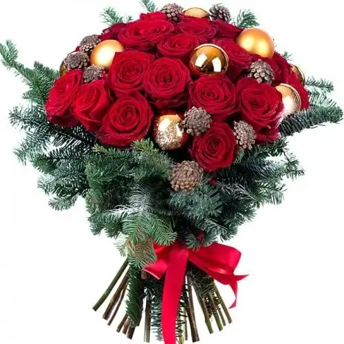 Bouquet Winter motive (25 Roses)