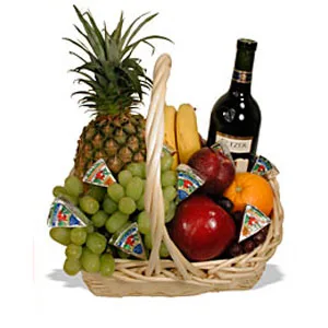 #06 Good Fruit, Wine & Cheese Basket