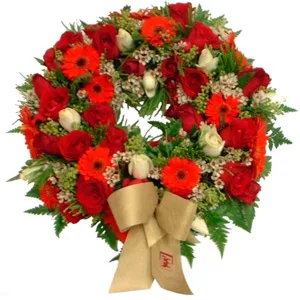 Red Sympathy Wreath