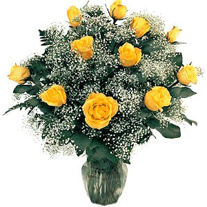 One Dozen Yellow Roses