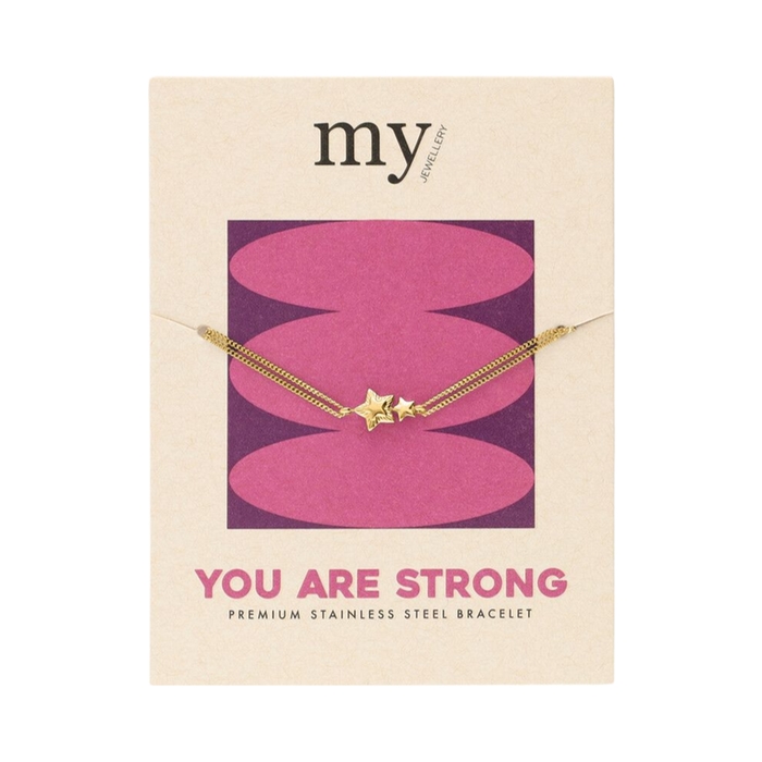 My Jewelery | Bracelet gold | You are Strong