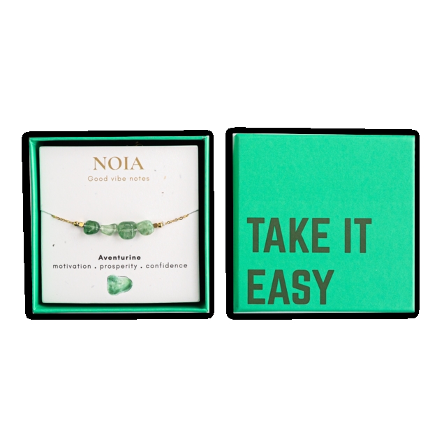 Noia Jewellery | Aventurine Bracelet | Gold-colored