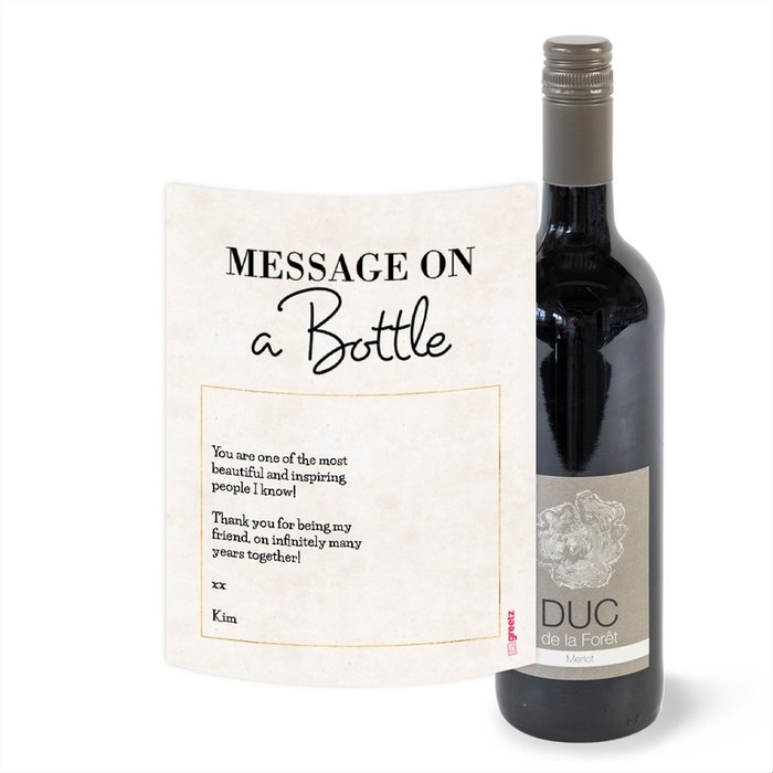 Duc de la Foret | Merlot | Message with your own text | 750 ml