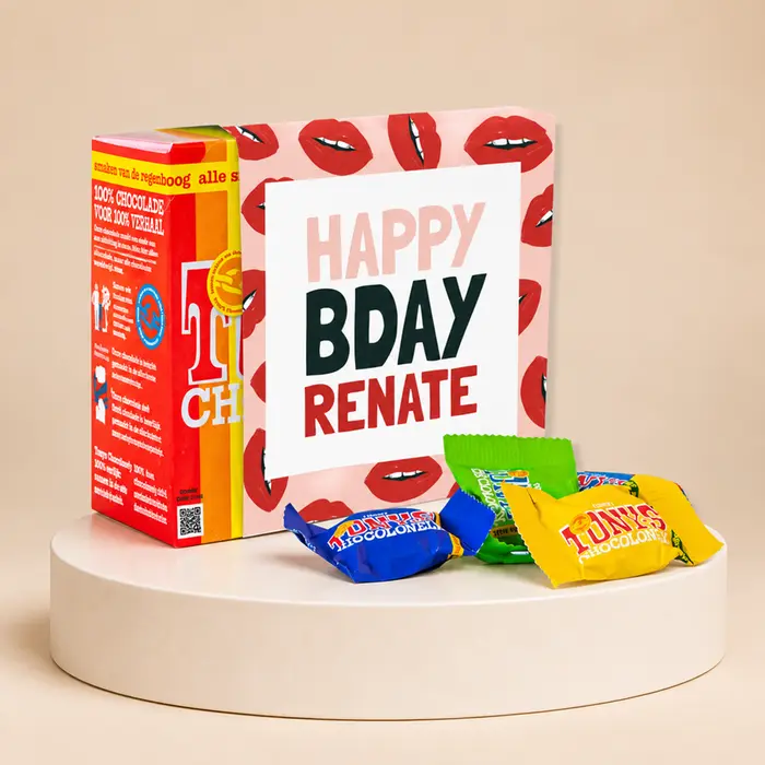 Tony's Chocolonely | Tiny Tony's | Happy Birthday met eigen naam | 200g