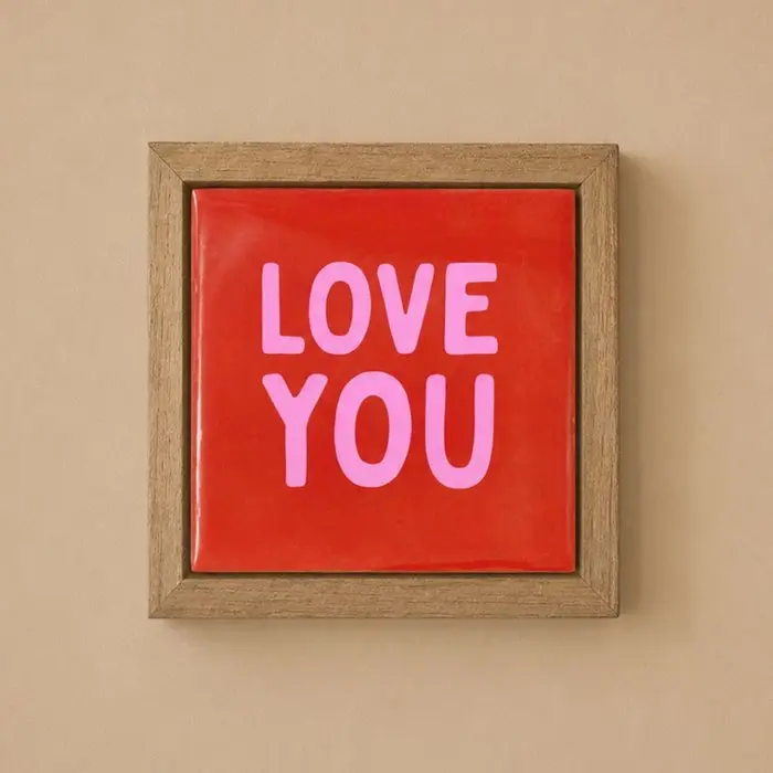 Tegeltje | Label2X | Love You & hangende tegelhouder