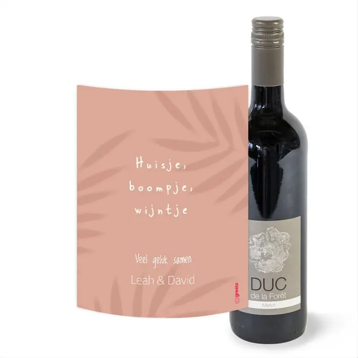 Duc de la Foret | Merlot | New Home met eigen tekst | 750 ml