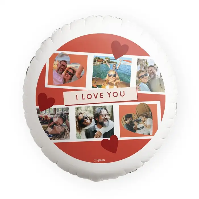 Ballon | I Love You | Foto & tekst aanpasbaar