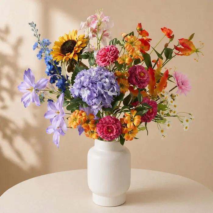 Zijden kunstbloemen | XL boeket Furore