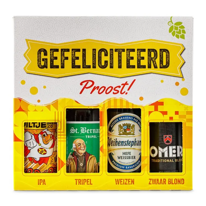 Bierpakket | Gefeliciteerd | 4 x 33 cl