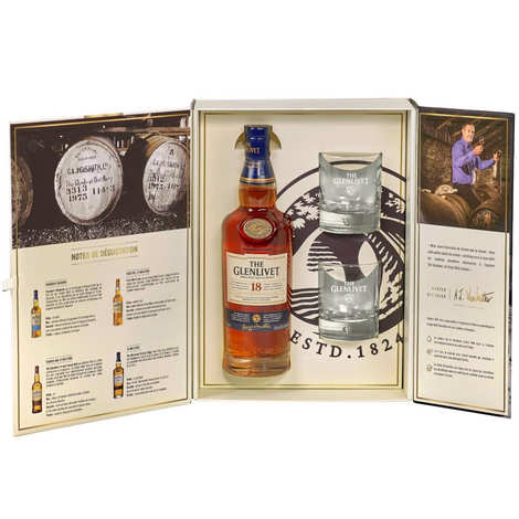 The Glenlivet Whisky 18 Years - 2 Glasses Gift Box