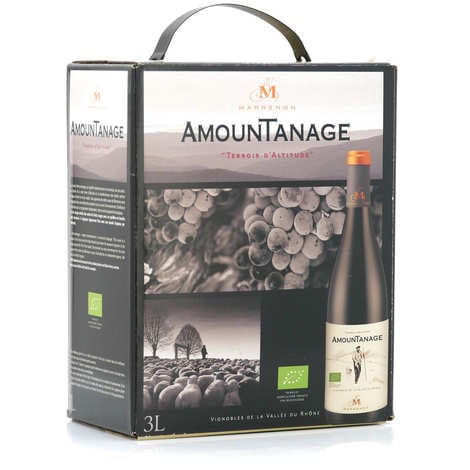 Organic Red Amountanage Wine From Luberon in Bag in Box