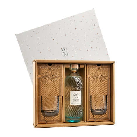Isle of Harris Gin Gift Set + 2 Tumbler Glasses