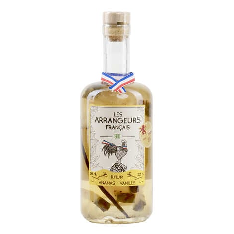 Organic infused rum - Pineapple, vanilla 32% (70cl bottle)