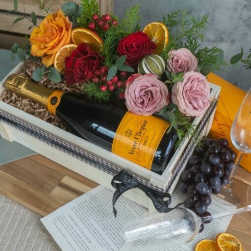 Veuve Clicquot with Flowers