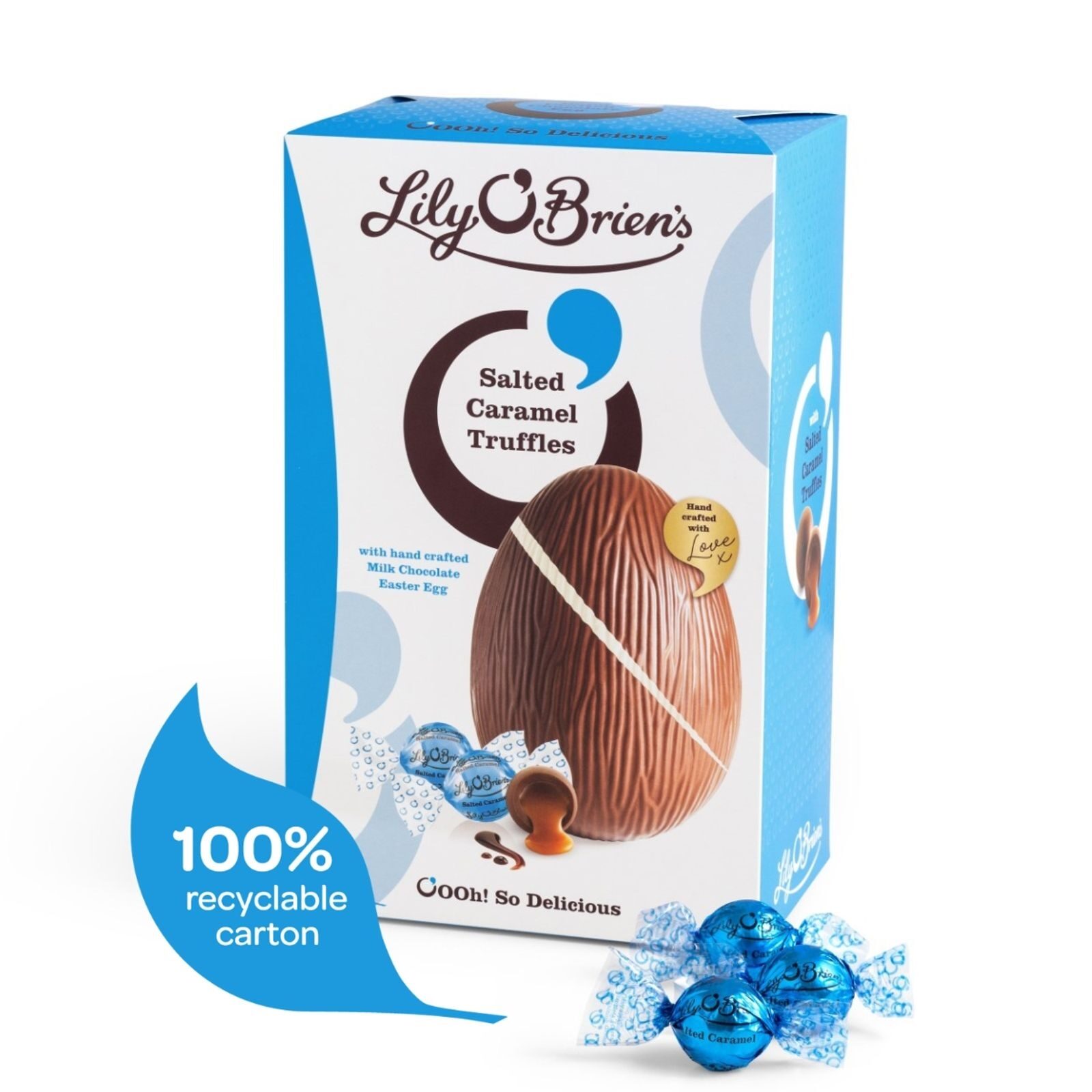 Milk Chocolate Egg with 5 Salted Caramel Truffles, 270g