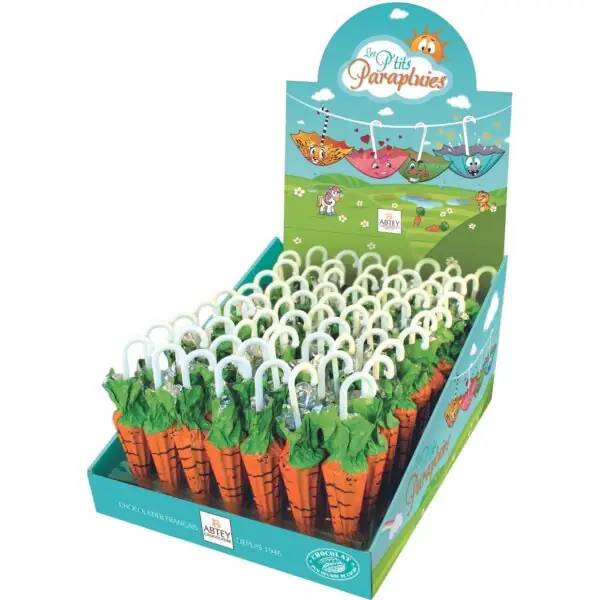 MILK CHOCOLATE CARROT UMBRELLAS