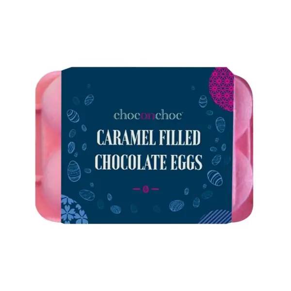 CHOC ON CHOC Caramel Filled Chocolate Eggs in Egg Box 440g
