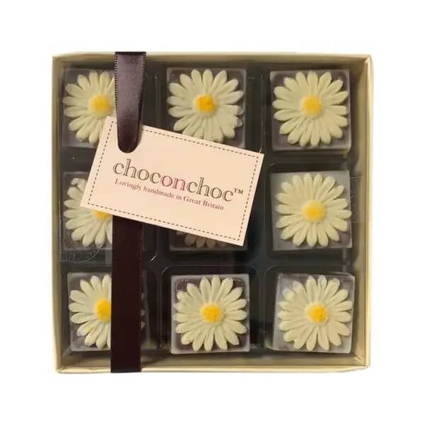 CHOC ON CHOC Dark & White Belgian Chocolate Daisies 90g