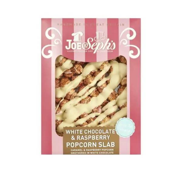 JOE & SEPHS White Chocolate & Raspberry Popcorn Slab 115g