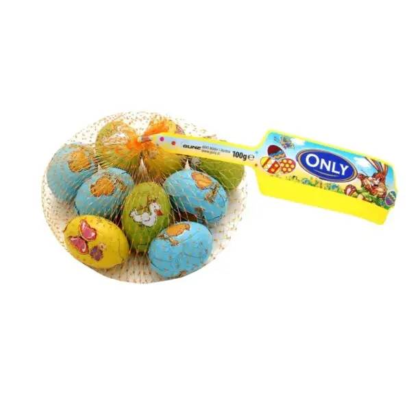 ONLY Foiled Milk Chocolate Eggs with Hazelnut Creme in Net 100g (2 Quantity)