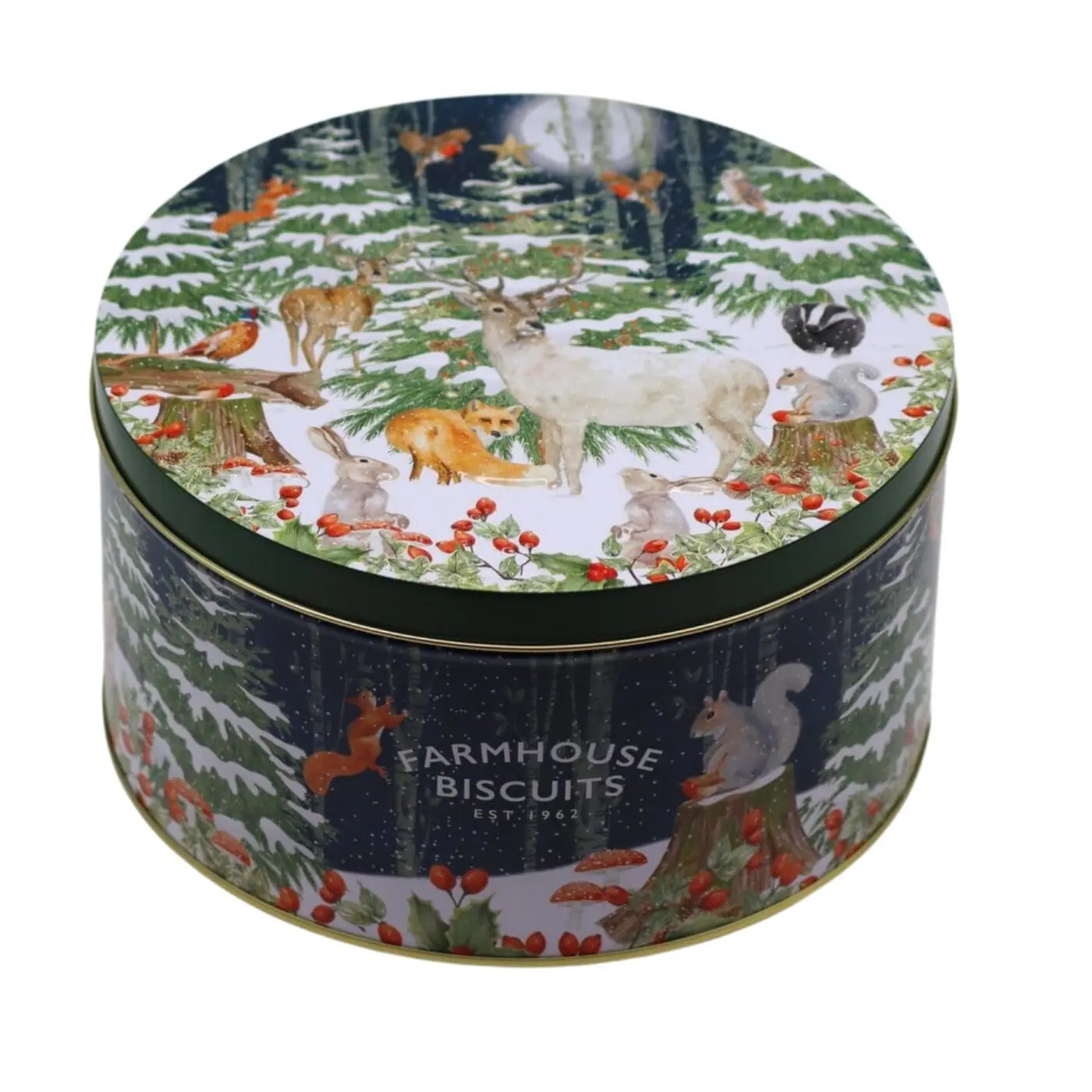 Farmhouse Woodland Scene Cake in Tin