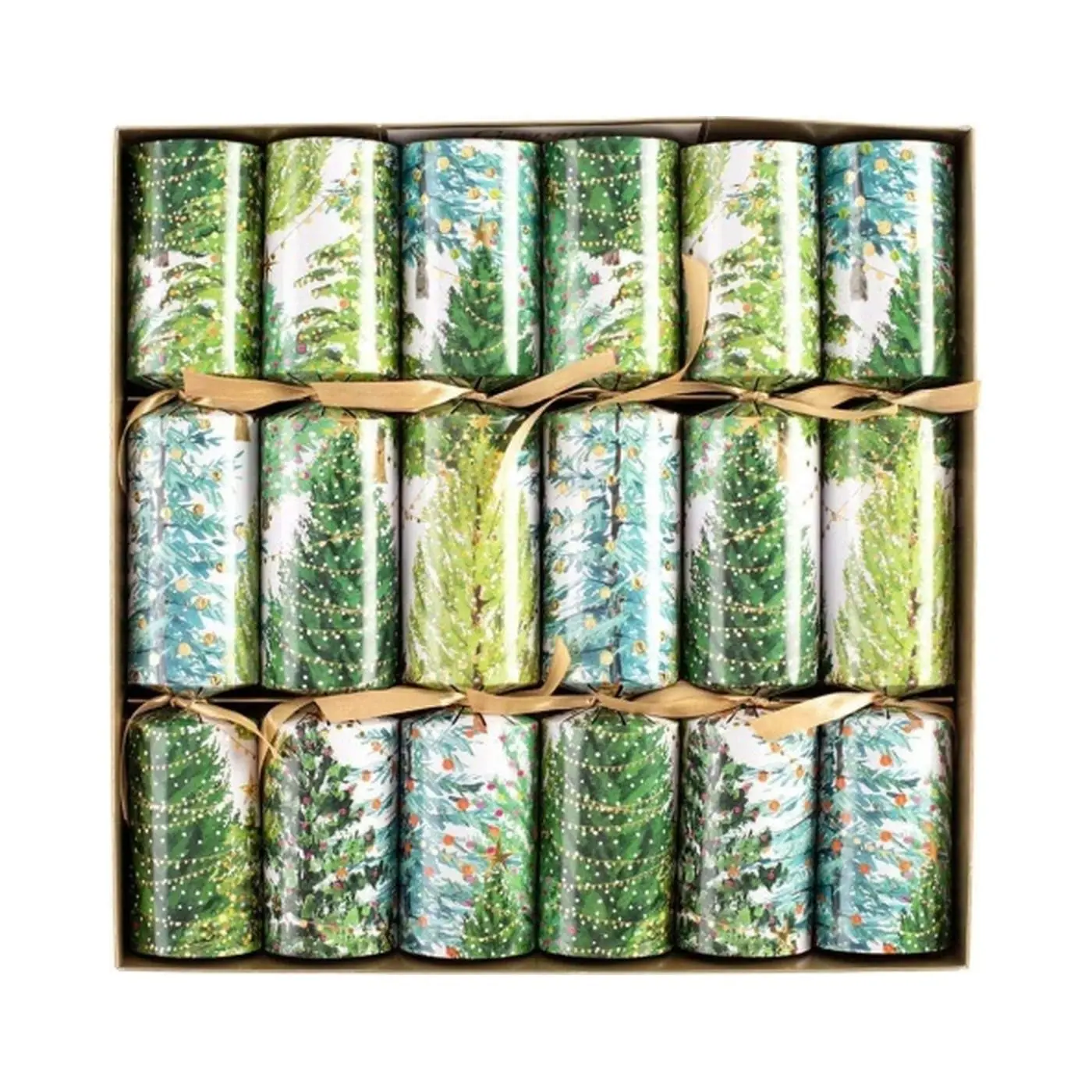 Caspari Christmas Trees with Lights Christmas Crackers