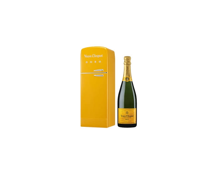 Veuve Clicquot Brut NV & Smeg Solaire Yellow Fridge