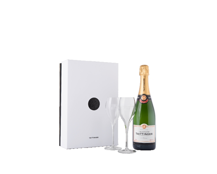 Champagne Taittinger & 2 Glass Gift Set
