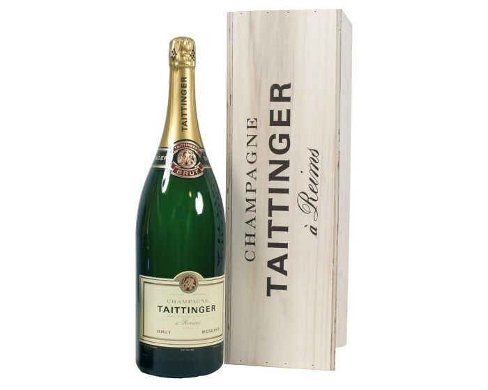Taittinger Brut Reserve NV Jeroboam (3 Litres) In Wooden Box