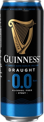Guinness Draught 0.0 Alcohol Free Stout 24 Pack
