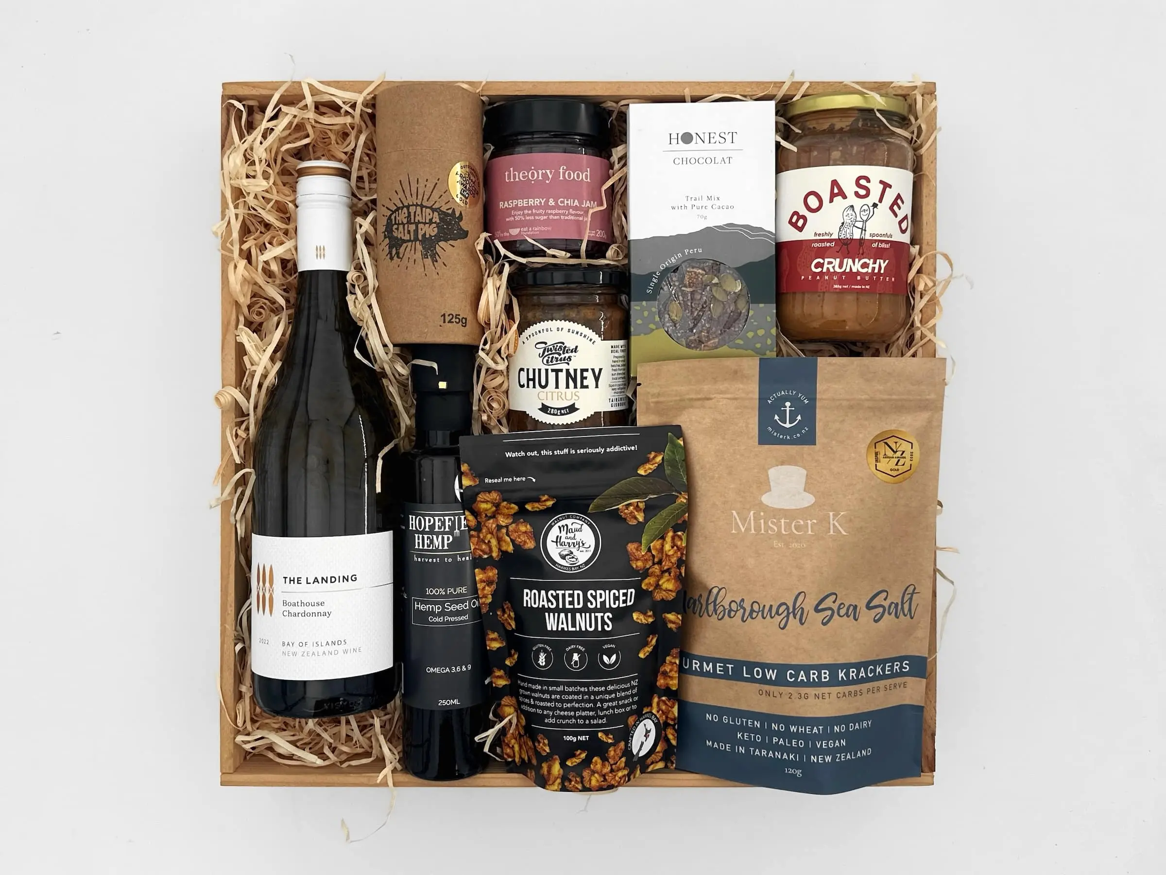 Vegan Gifts NZ | Vegan Gift Box In A Reusable Wooden Hamper