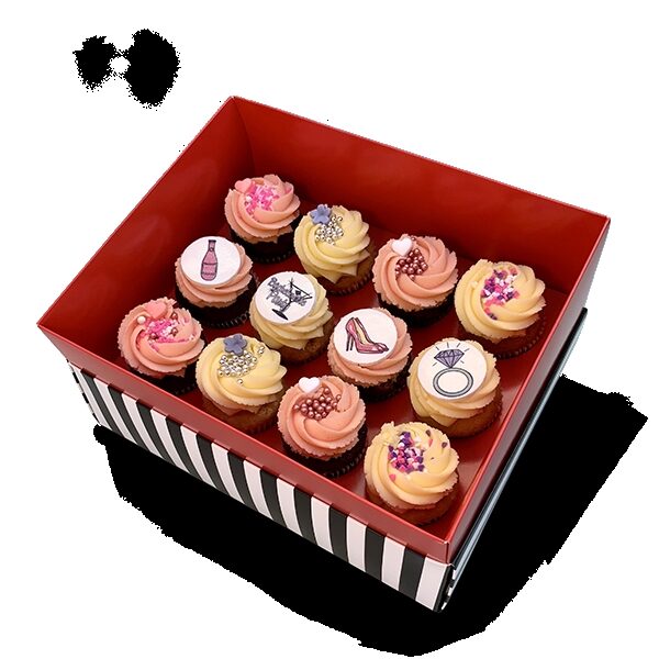 Box of 12 Medium Bachelorette Cupcakes